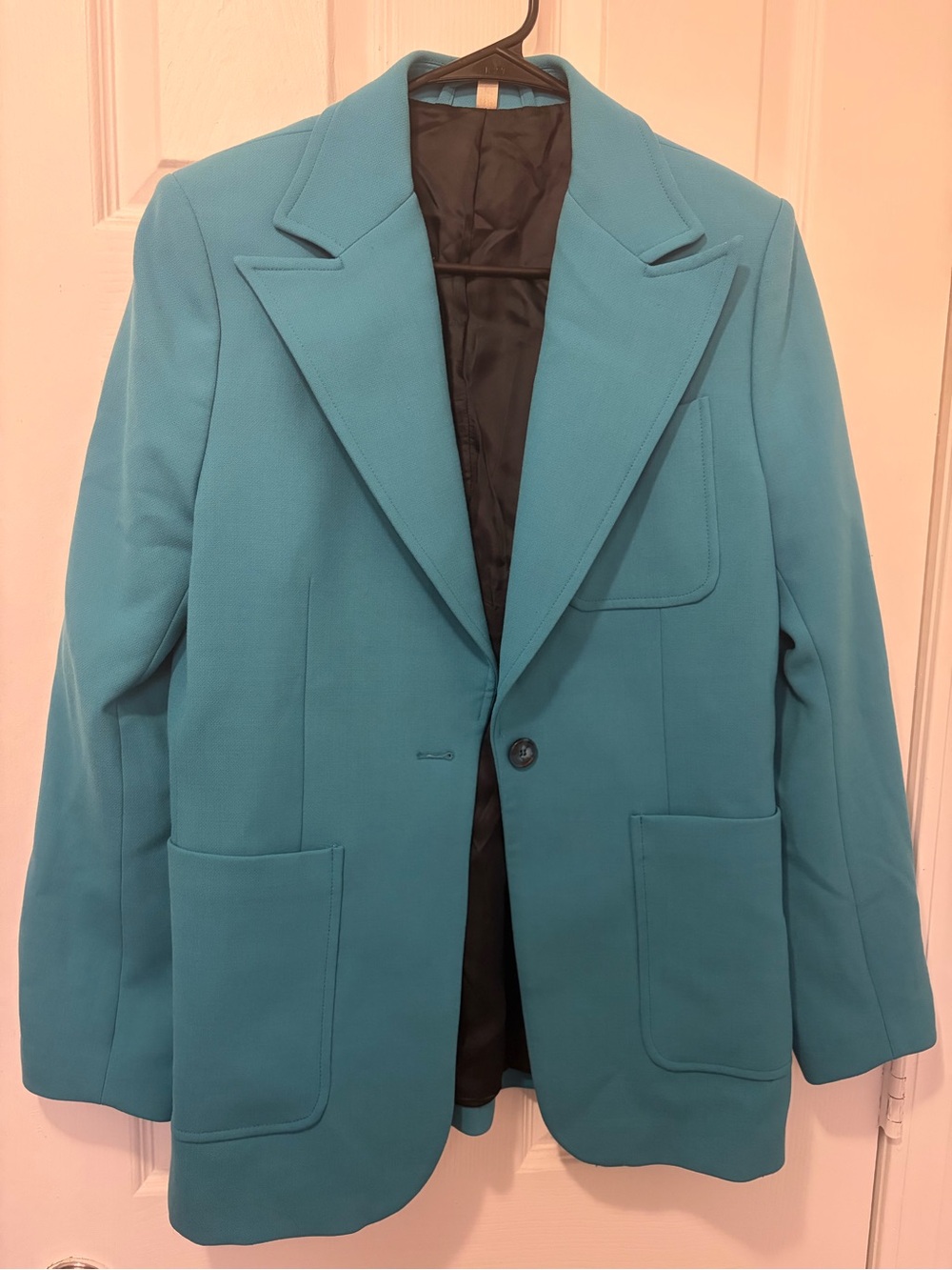 Coach Teal Single-Breasted Men's Blazer
